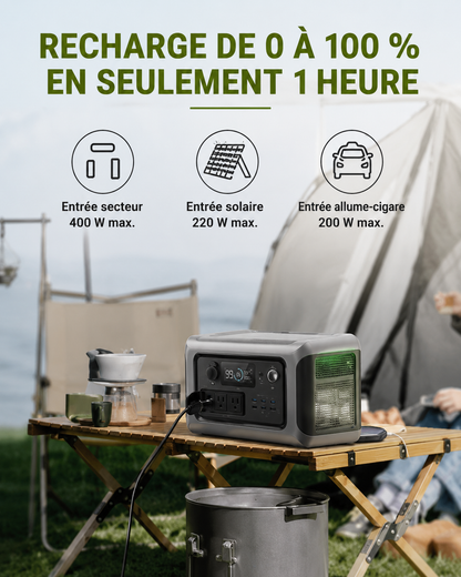Station d'Énergie Portative ALLPOWERS R600 — Batterie LiFePO4 Ultra-Durable