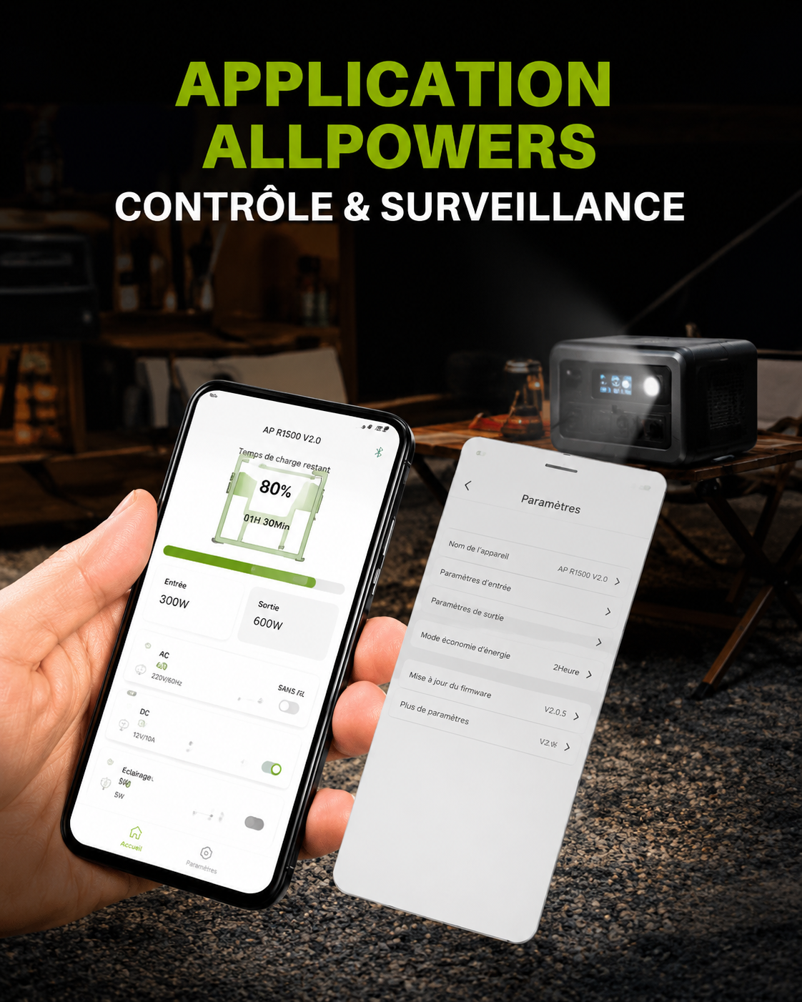 Station d'Énergie Portative ALLPOWERS R600 — Batterie LiFePO4 Ultra-Durable