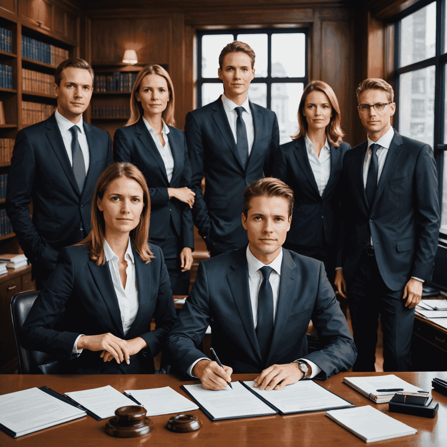 Equipo de abogados de Veloryo trabajando en un caso de derecho empresarial